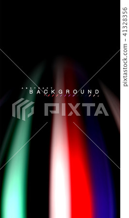 Abstract wave lines fluid rainbow style color stripes on black background. Artistic illustration for 41328356