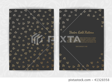 invitation card with diamonds . Vector illustration. 41328358
