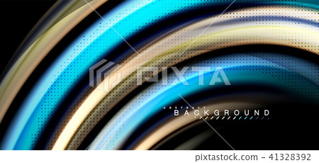 Multicolored wave lines on black background design Multicolored wave lines on black background design 41328392