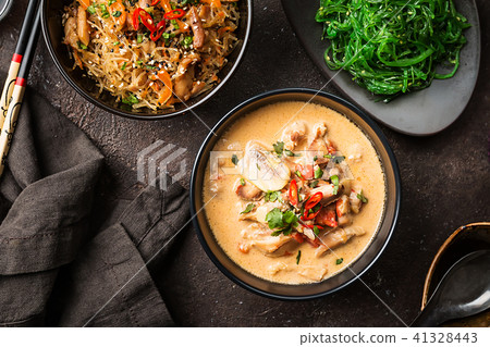 Thai soup called Tom Kha Gai Thai soup called Tom Kha Gai 41328443