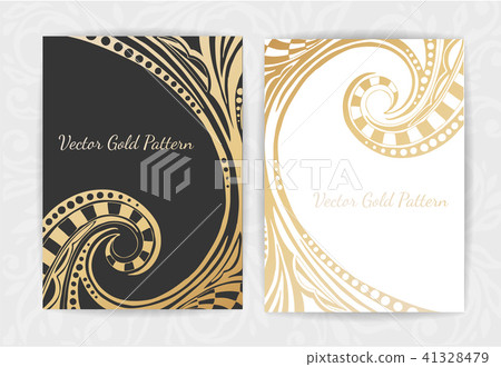 Set of Black and Gold Design Templates for Brochures, Flyers, Logo, Banners. Abstract Modern Set of Black and Gold Design Templates for Brochures, Flyers, Logo, Banners. Abstract Modern 41328479