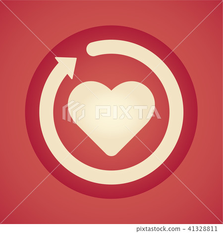 Restart love icon. Vector illustration 41328811
