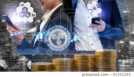 Ripple XRP and Cryptocurrency Trading Concept 41331243