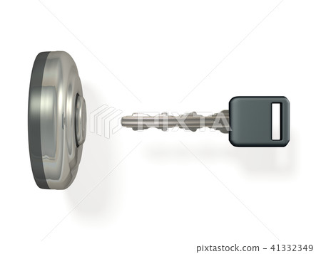 Abstract 3DCG representing ignition key 41332349