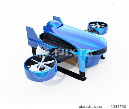 等待白色後面藍色交付寄生蟲圖像的圖像 41332768