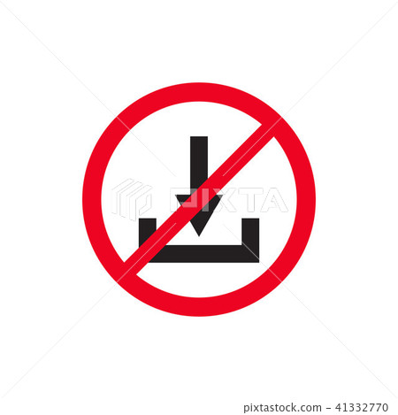 No phone sign vector flat icon.Warning symbol 41332770