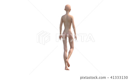 Walking women muscle perming3DCG video material Walking women muscle perming3DCG video material 41333130