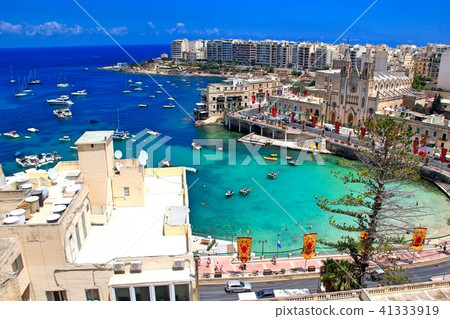 View of the Bay of the Republic of Malta in the Mediterranean Sea 41333919