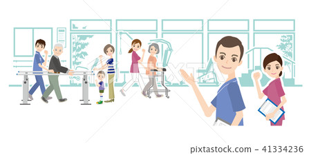 物理治療師和康復的例證 41334236