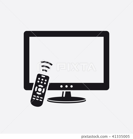 TV with remote control icon TV with remote control icon 41335005