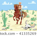 Horse Riding Cowboy 41335269