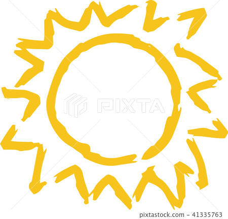 Summer sun yellow hand-painted illustration Summer sun yellow hand-painted illustration 41335763