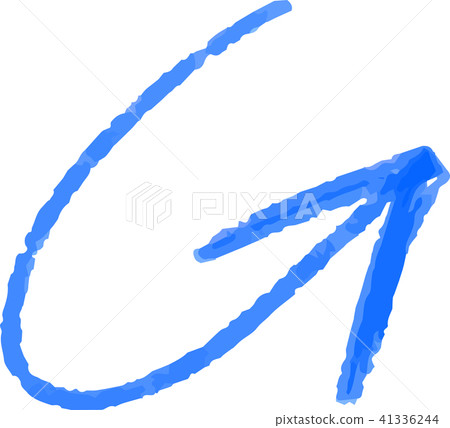 Blue Doodle Pencil Arrow Blue Doodle Pencil Arrow 41336244