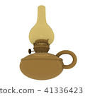Old retro vintage kerosene lamp. 3d render 41336423