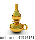 Old retro vintage golden kerosene lamp. 3d render 41336471