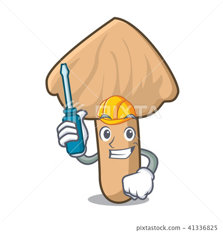 Automotive inocybe mushroom mascot cartoon Automotive inocybe mushroom mascot cartoon 41336825