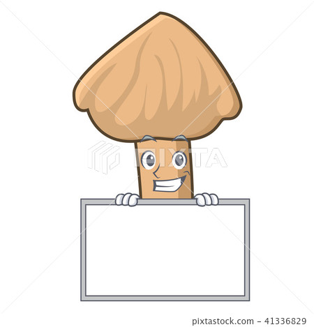 Grinning with board inocybe mushroom character cartoon Grinning with board inocybe mushroom character cartoon 41336829