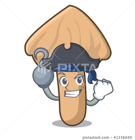 Pirate inocybe mushroom character cartoon 41336849
