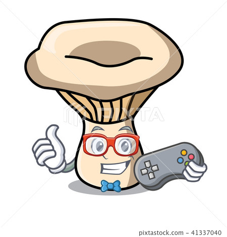 Gamer milk mushroom mascot cartoon 41337040
