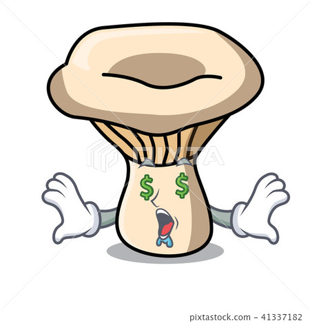 Money eye milk mushroom mascot cartoon 41337182