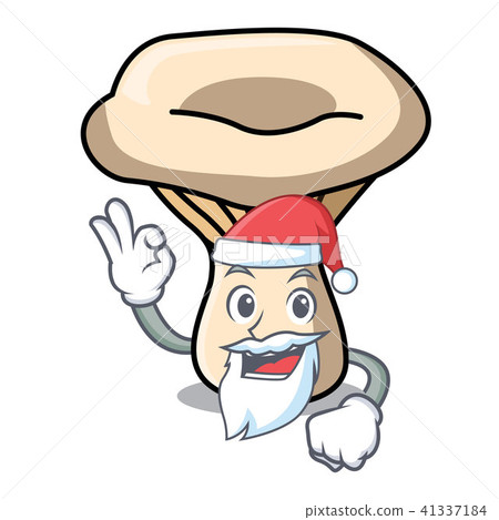 Santa milk mushroom mascot cartoon Santa milk mushroom mascot cartoon 41337184