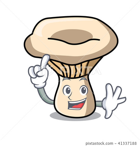 Finger milk mushroom mascot cartoon 41337188