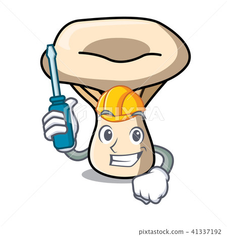 Automotive milk mushroom mascot cartoon Automotive milk mushroom mascot cartoon 41337192