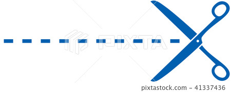 剪刀剪髮廊撕下線 插圖素材 圖庫