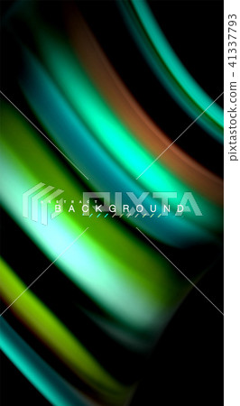 Abstract wave lines fluid rainbow style color stripes on black background. Artistic illustration for Abstract wave lines fluid rainbow style color stripes on black background. Artistic illustration for 41337793