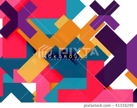 Multicolored abstract geometric shapes, geometry background for web banner Multicolored abstract geometric shapes, geometry background for web banner 41338295