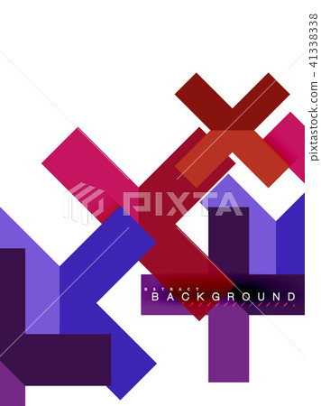 Multicolored abstract geometric shapes, geometry background for web banner 41338338