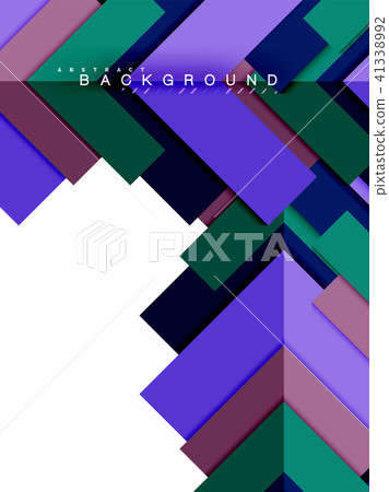 Multicolored abstract geometric shapes, geometry background for web banner 41338992