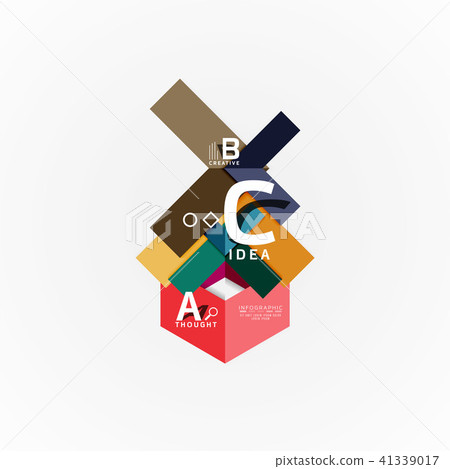 Vector infographic options banner, paper style design 41339017