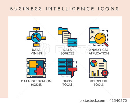Business intelligence icons 41340270