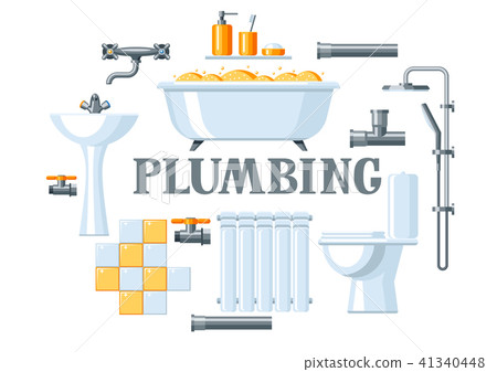 Bathroom interior. Plumbing background. 41340448