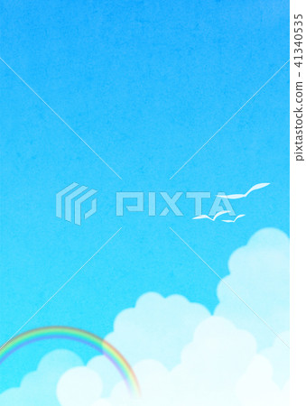 Background material Cloud cover and seagulls 41340535