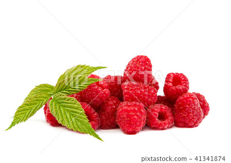 Fruits raspberries isolated on a white background Fruits raspberries isolated on a white background 41341874