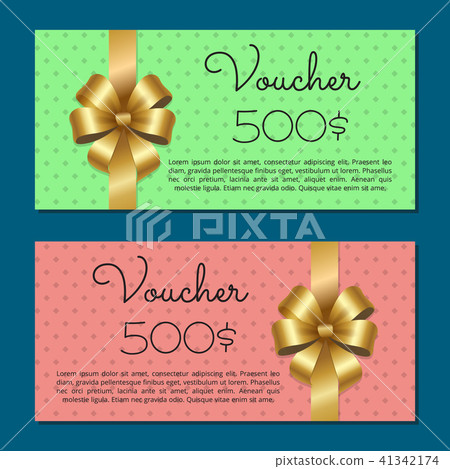 Voucher on 500 Set of Posters Gold Bow Ribbons 41342174