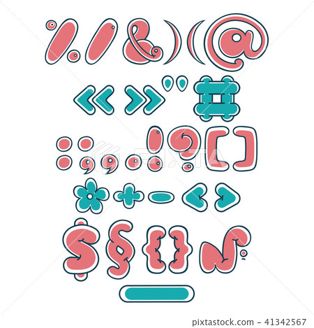 Punctuation marks. Cartoon cute letter bubble 41342567