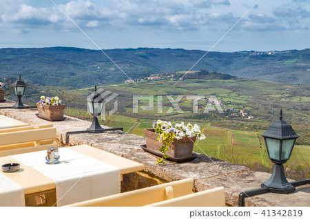 View from a restaurant in The Motovun. View from a restaurant in The Motovun. 41342819