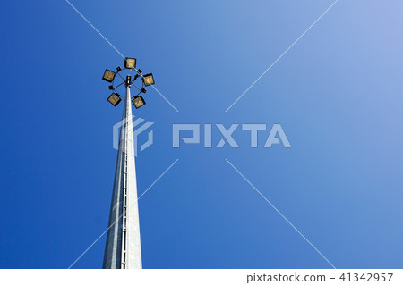 Ground light pole on blusky background Ground light pole on blusky background 41342957