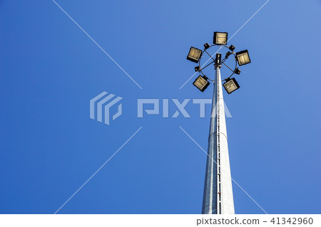 Ground light pole on blusky background Ground light pole on blusky background 41342960