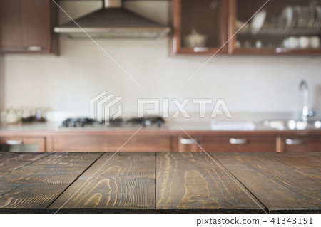 Blurred background. Modern kitchen with tabletop 41343151