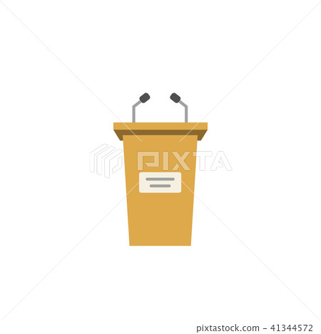 Tribune vector icon isolated on white background, flat cartoon podium Tribune vector icon isolated on white background, flat cartoon podium 41344572