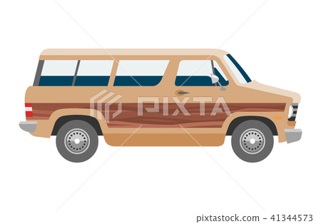 Minivan Car Vector Van Auto Vehicle Family Stock Illustration