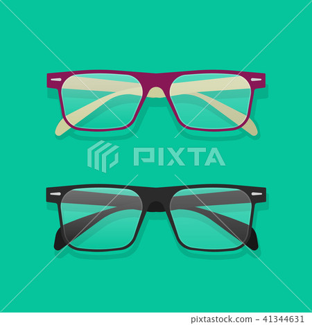Glasses isolated vector illustration, eyeglasses on table Glasses isolated vector illustration, eyeglasses on table 41344631