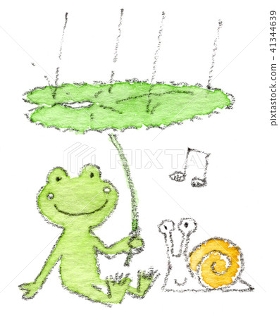 Frogs and snails who are good friends in the rain "Rainy day" Frogs and snails who are good friends in the rain "Rainy day" 41344639