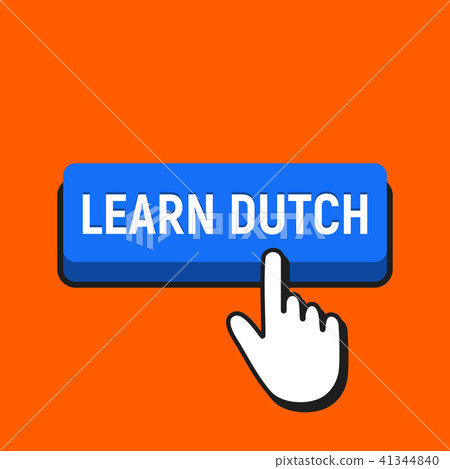 Hand Mouse Cursor Clicks the Learn Dutch Button. Hand Mouse Cursor Clicks the Learn Dutch Button. 41344840