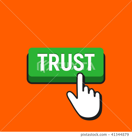 Hand Mouse Cursor Clicks the Trust Button. 41344879