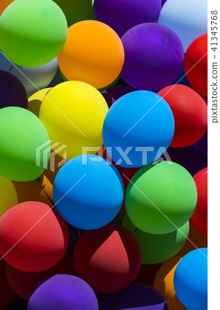 Background of a set of colored balloons on the sky Background of a set of colored balloons on the sky 41345768